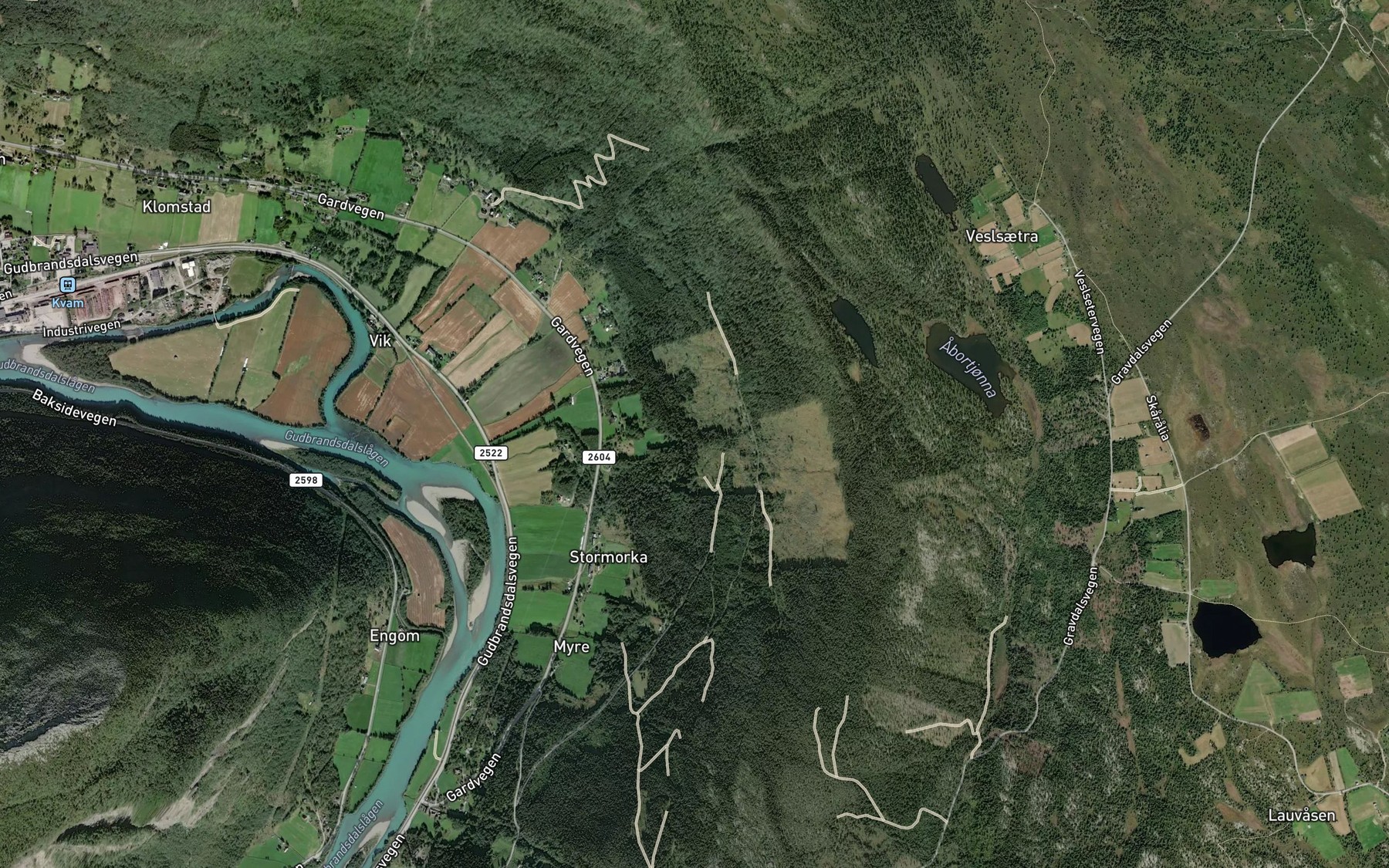 Satellite map of the Steinebekken