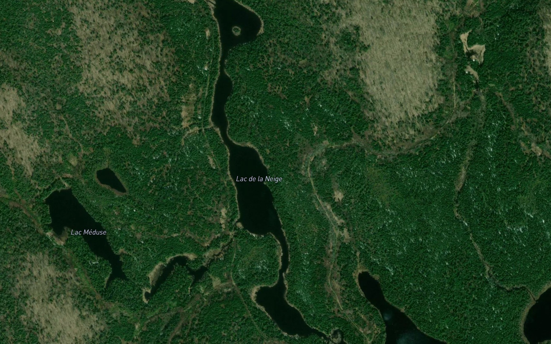 Satellite map of the Lac de la Neige