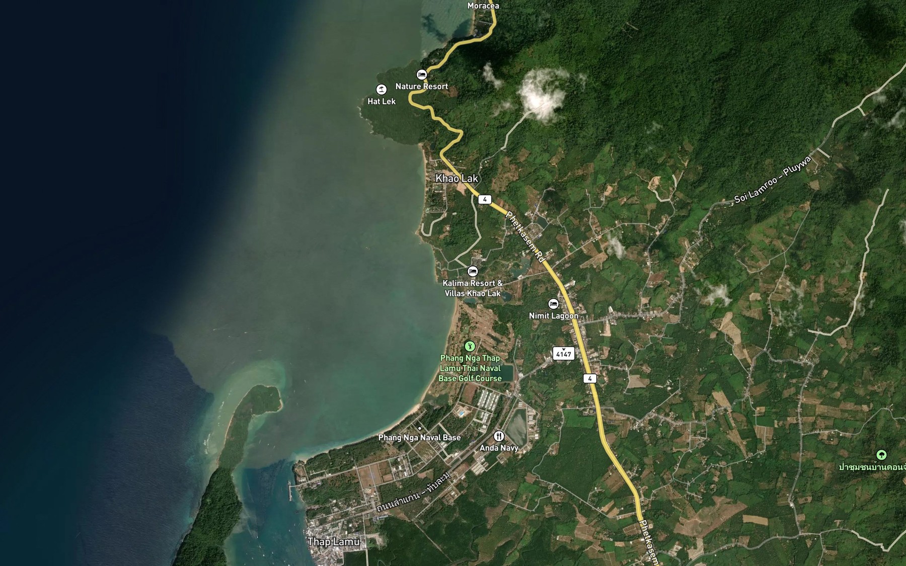 Satellite map of the Khlong Maduea