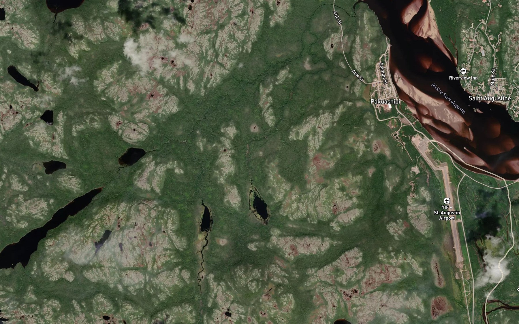 Satellite map of the Premier Etang
