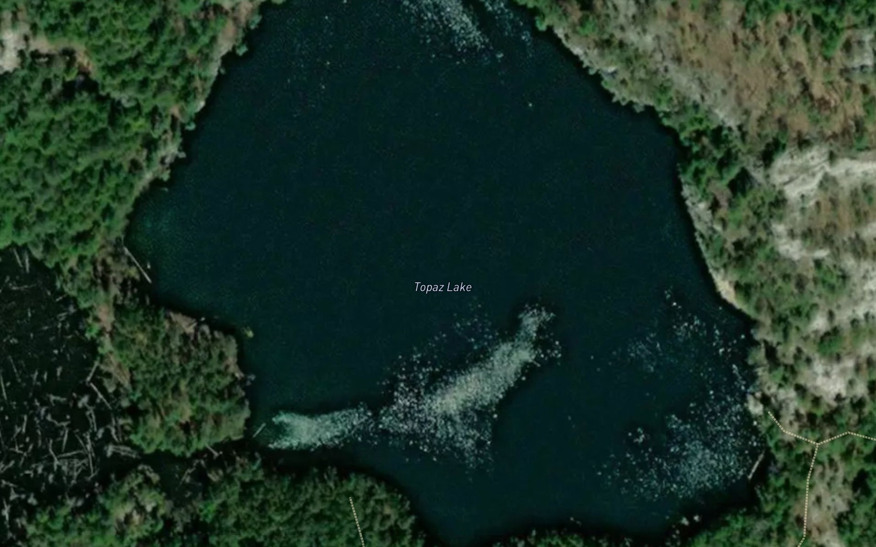 Satellite map of the Topaz Lake