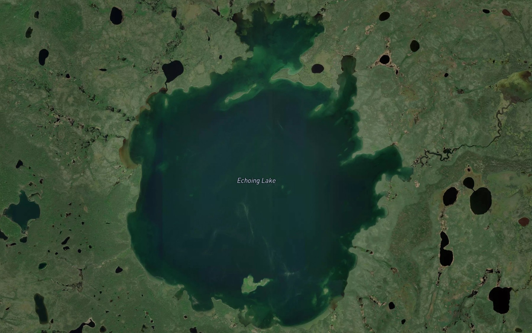 Satellite map of the Echoing Lake