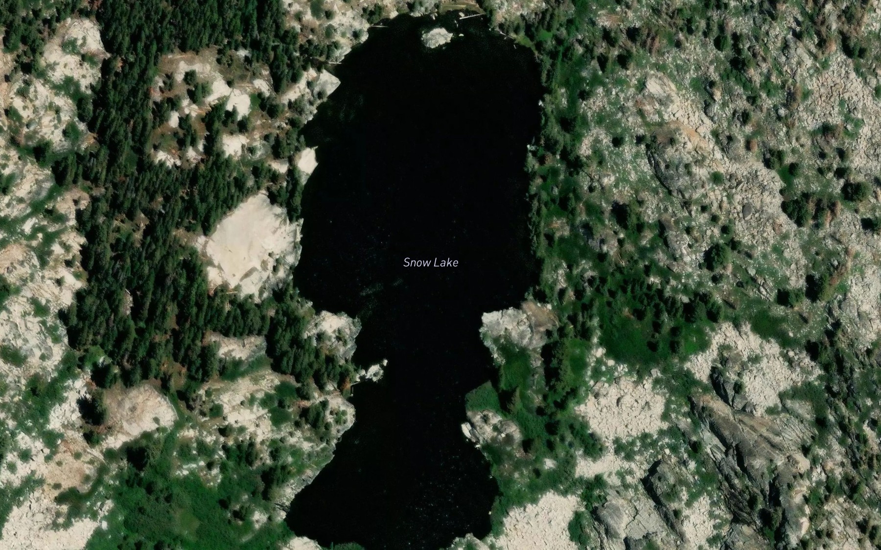 Satellite map of the Snow Lake