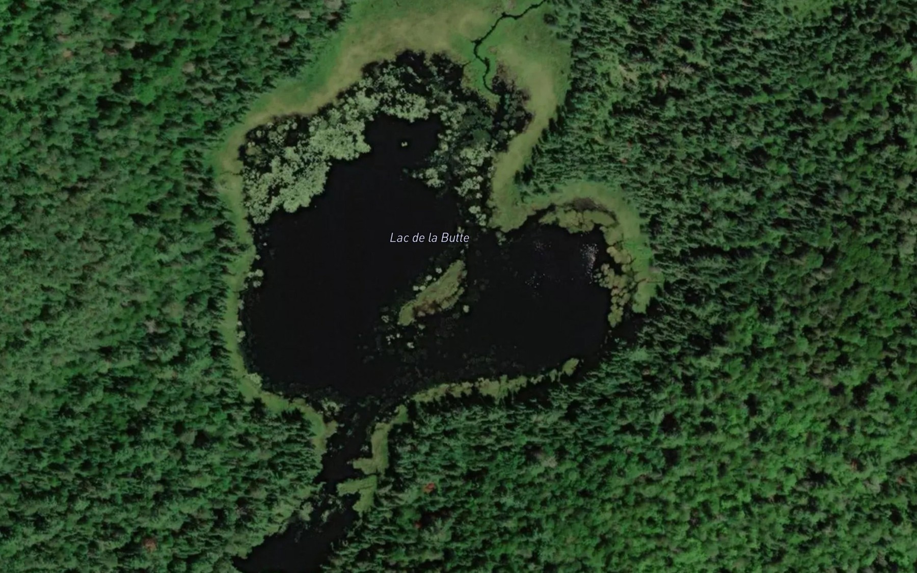Satellite map of the Lac de la Butte