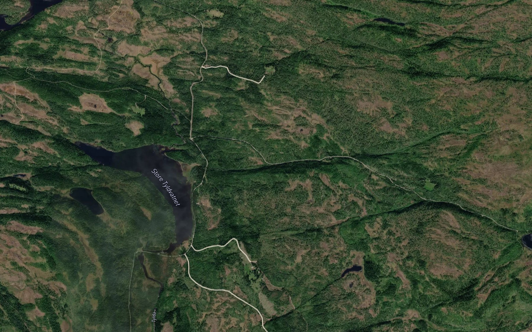 Satellite map of the Tyldluffsdalsbekken