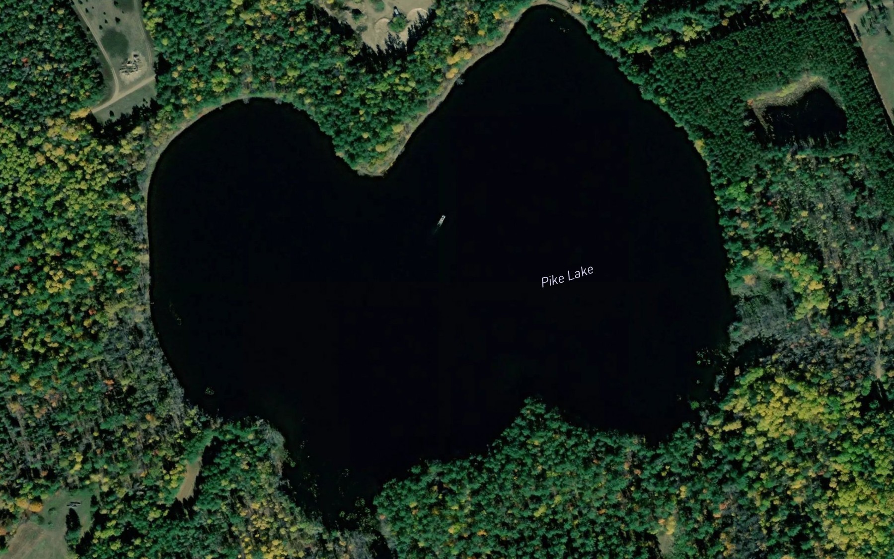 Satellite map of the Pike Lake