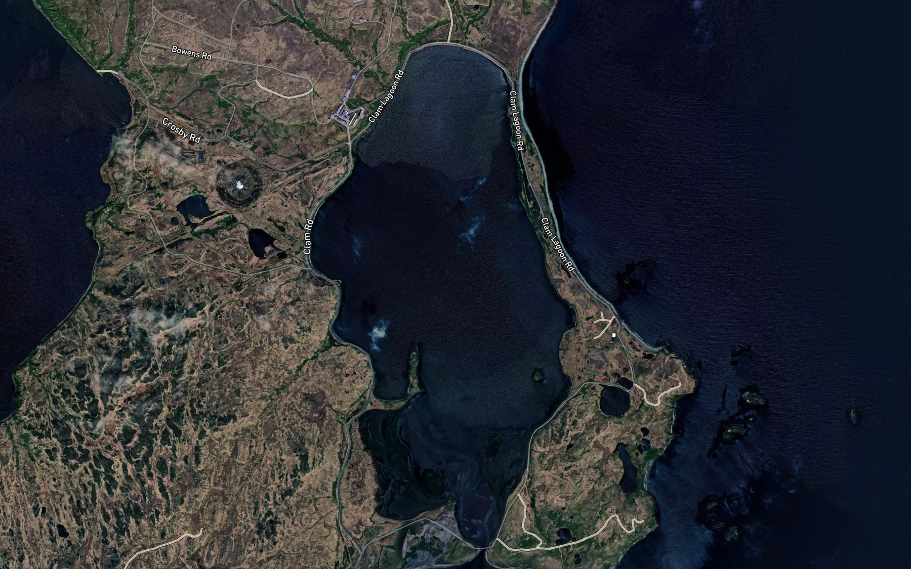 Satellite map of the Clam Lagoon
