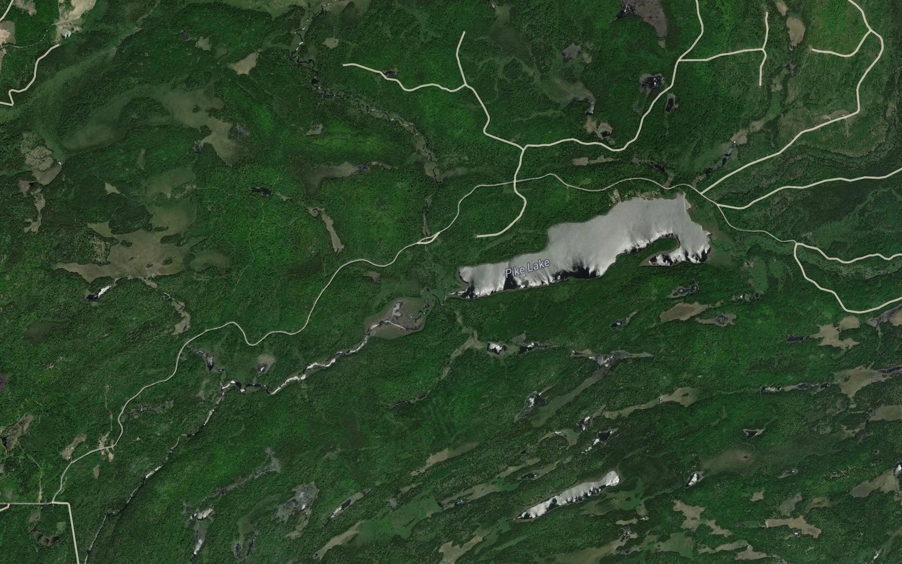 Satellite map of the Stony Creek