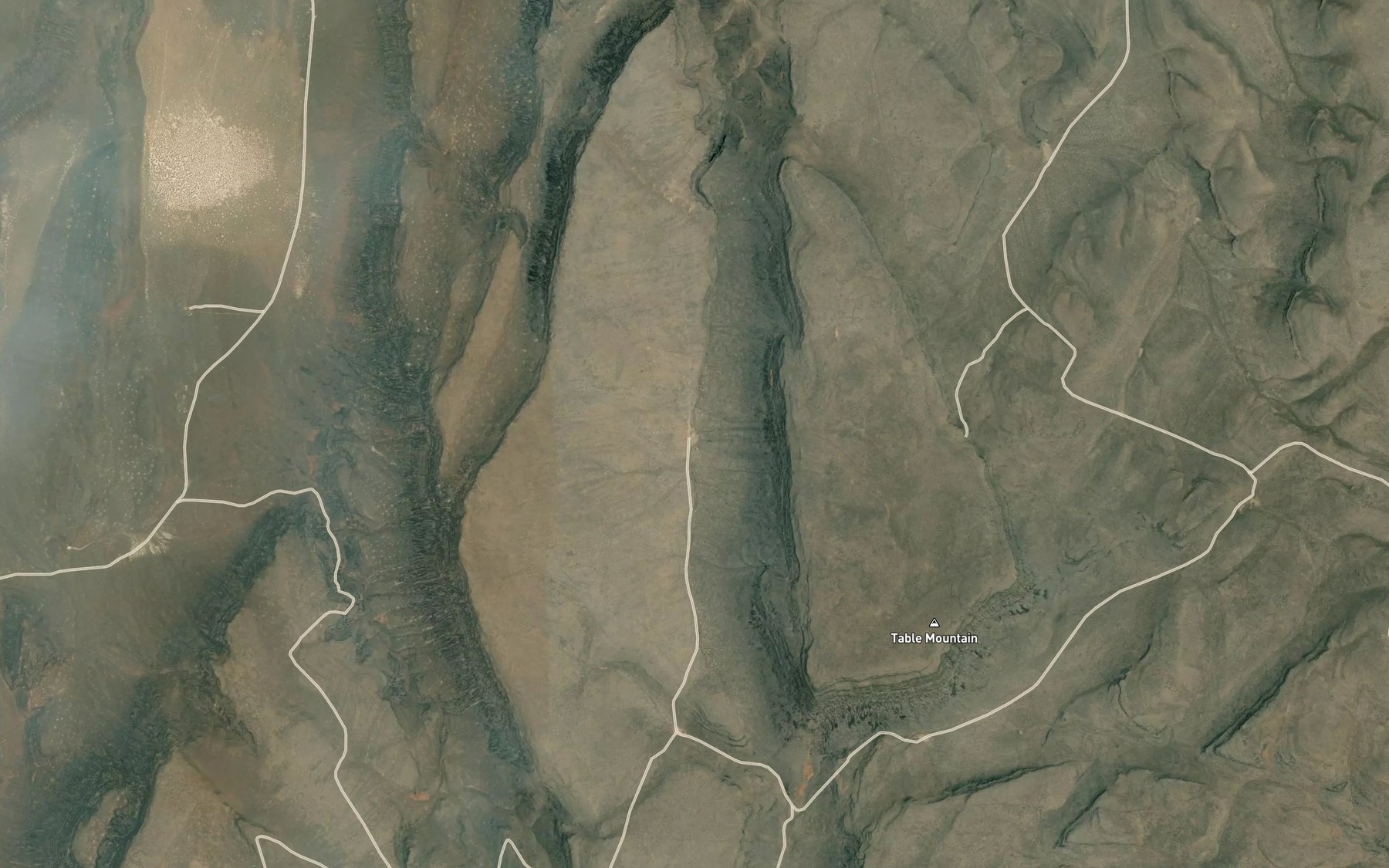 Satellite map of the North Table Mountain Reservoir