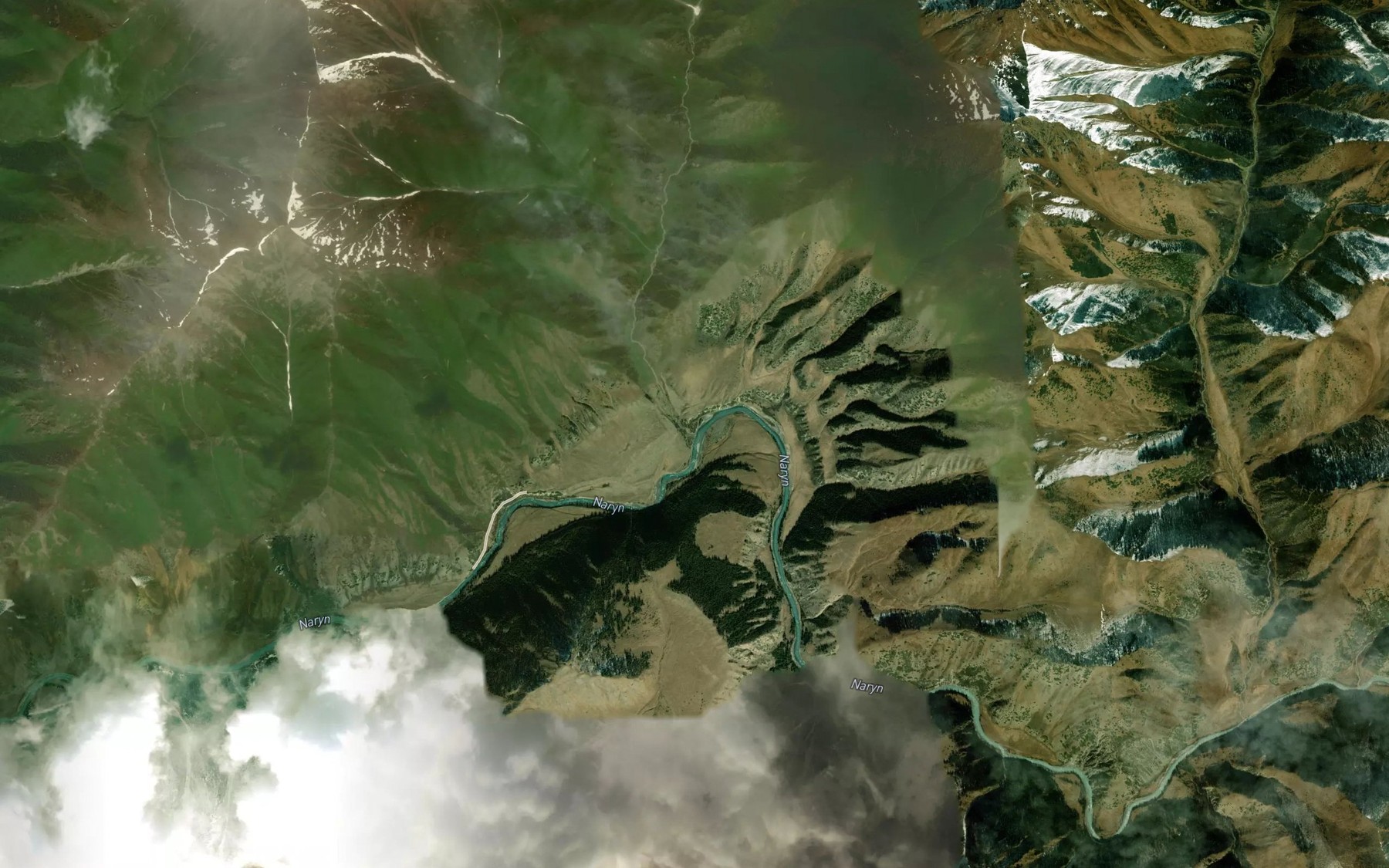 Satellite map of the Ayraksu