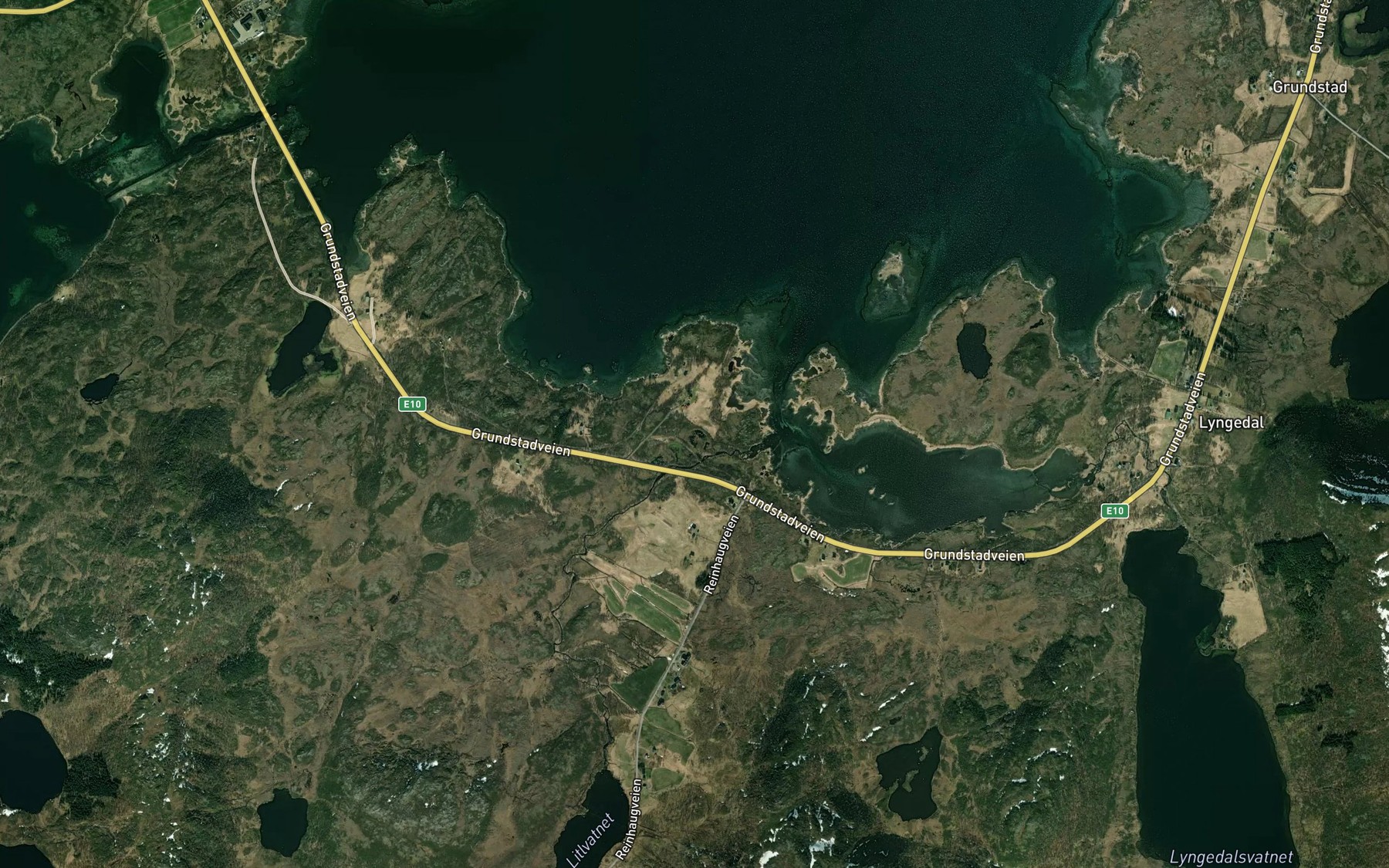 Satellite map of the Rydnes