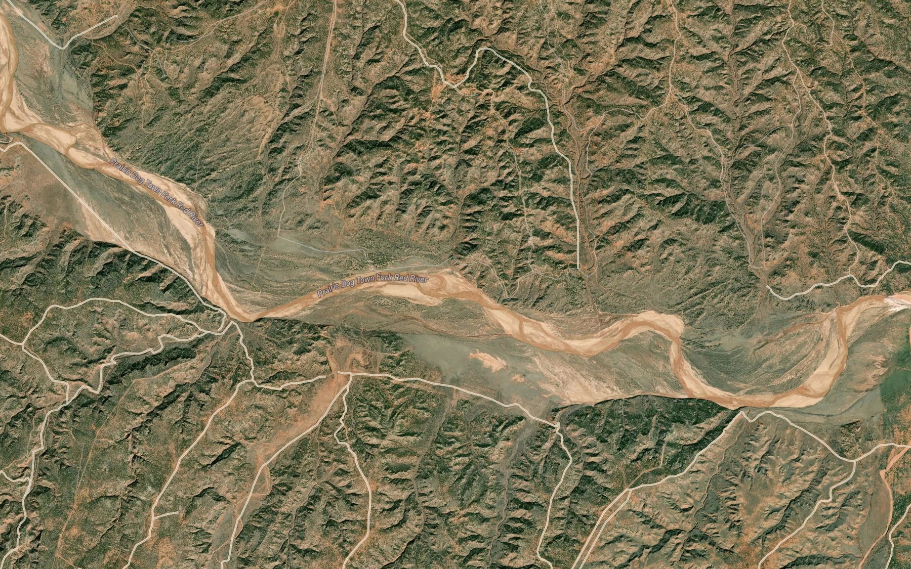 Satellite map of the Sand Creek
