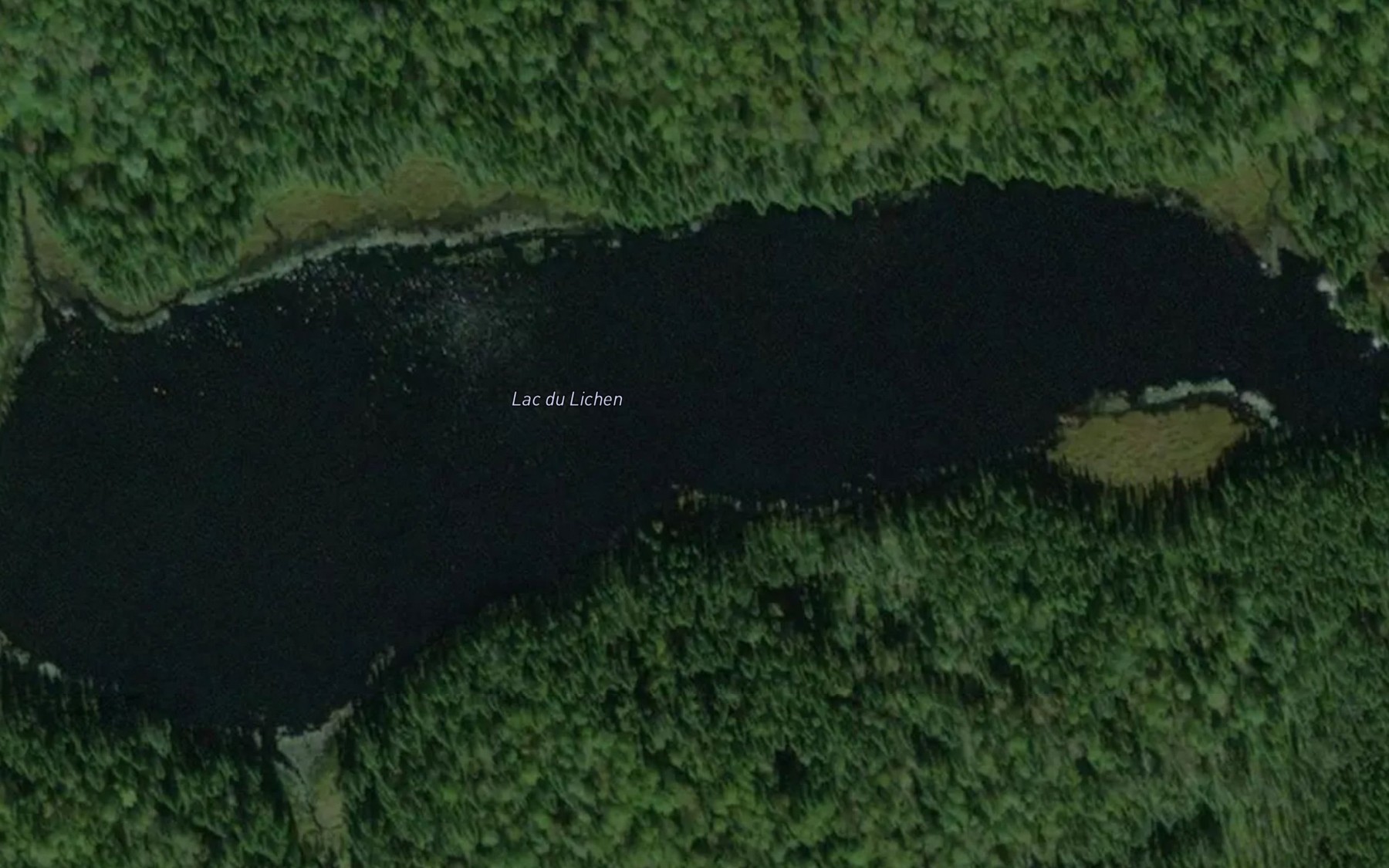 Satellite map of the Lac du Lichen