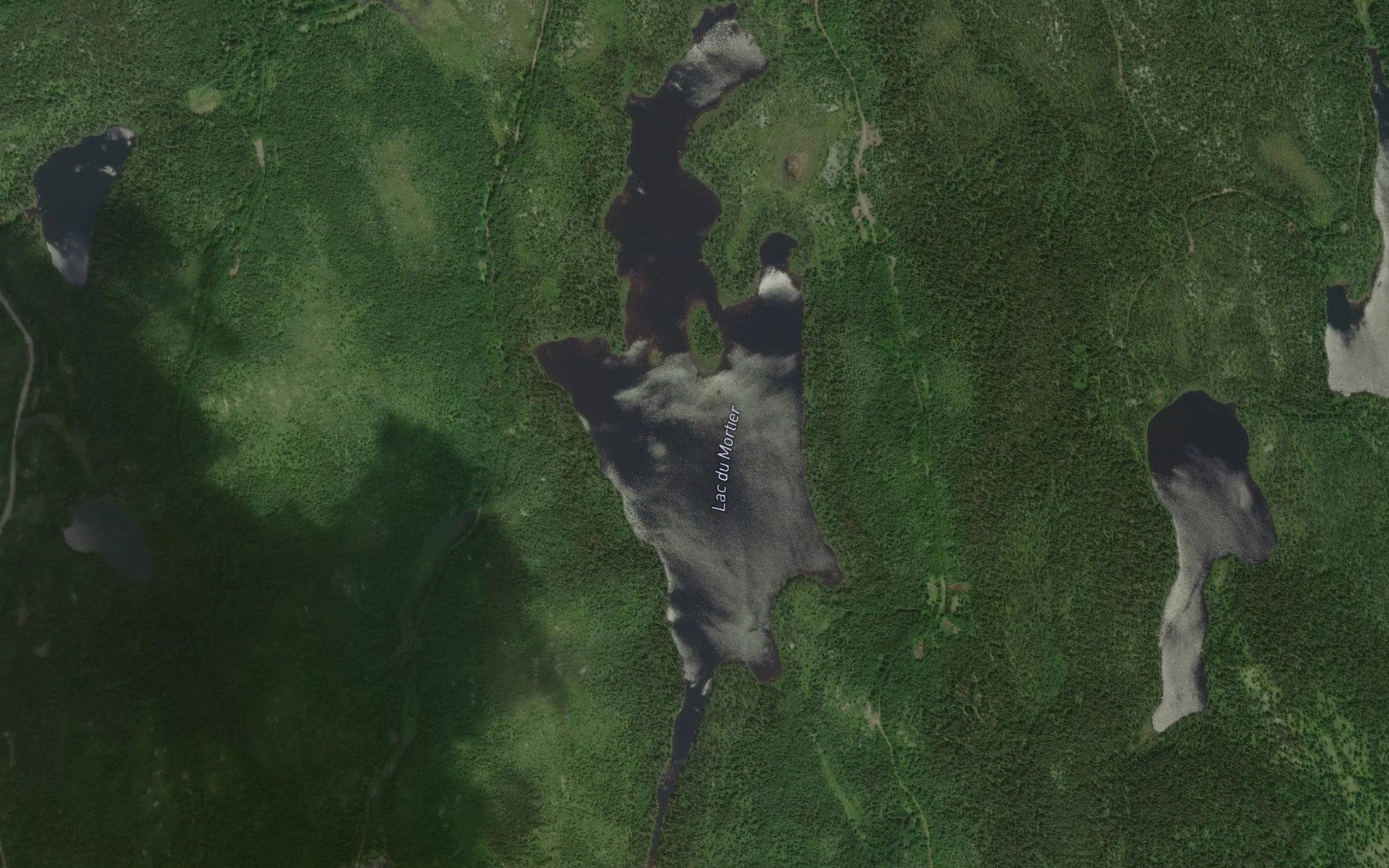 Satellite map of the Lac du Mortier