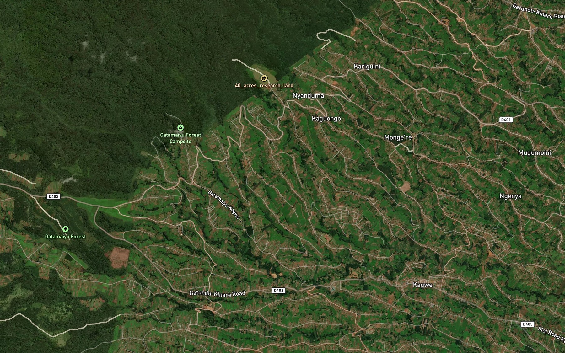 Satellite map of the Keria