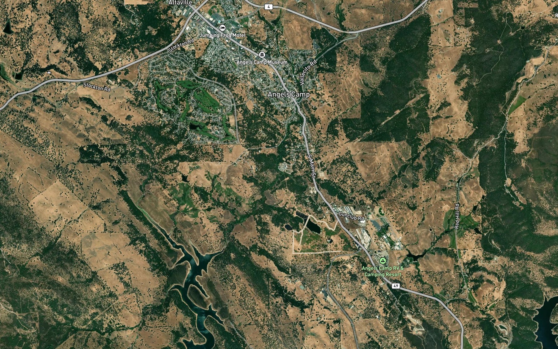 Satellite map of the Sixmile Creek