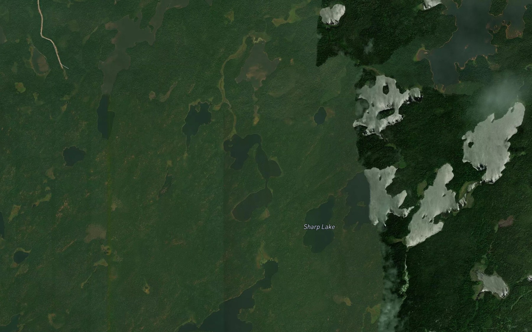 Satellite map of the Kirkby Lake