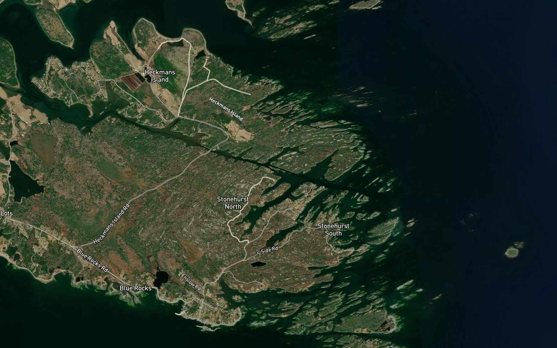 Satellite map of the Big Gut