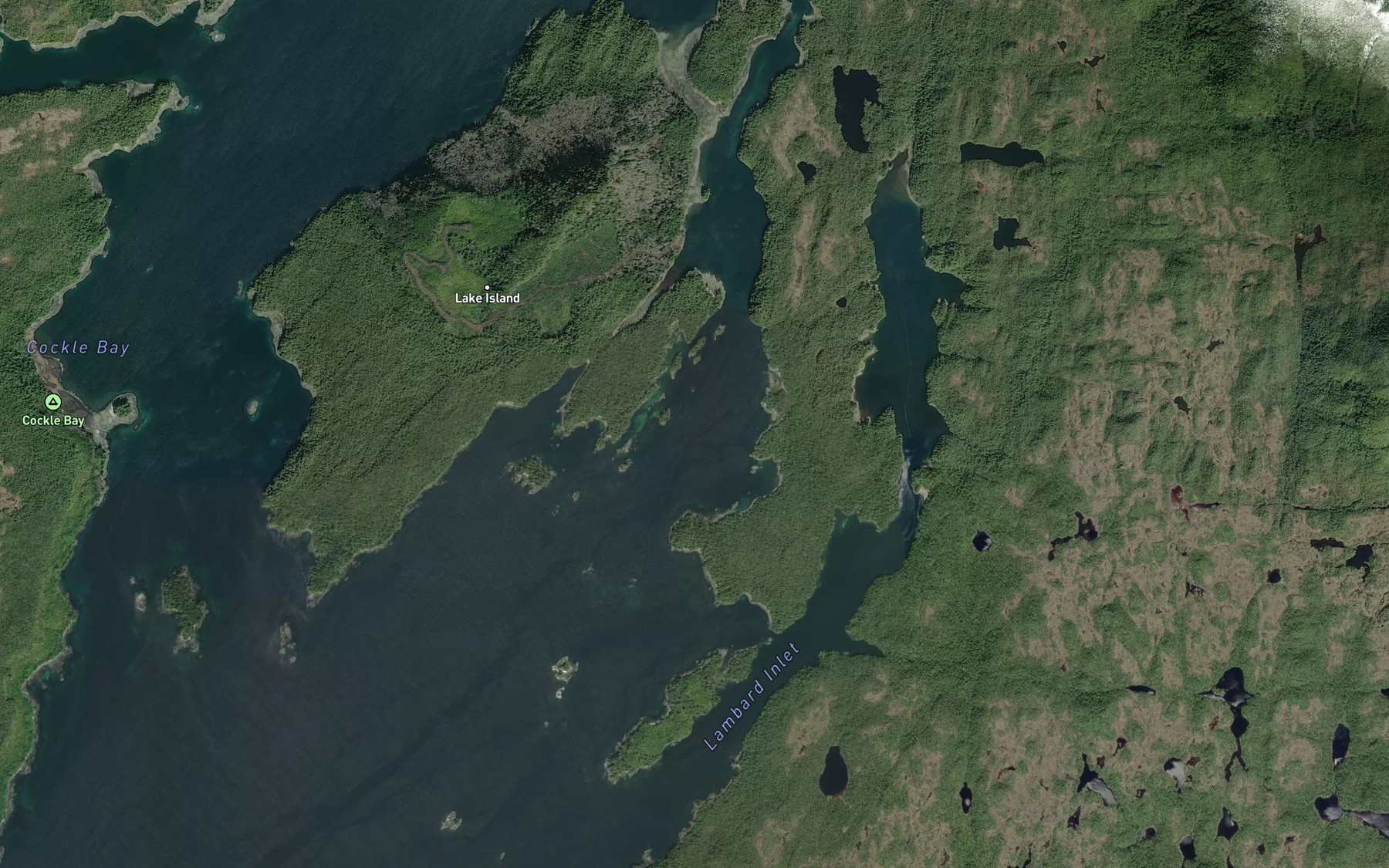 Satellite map of the Lady Trutch Passage