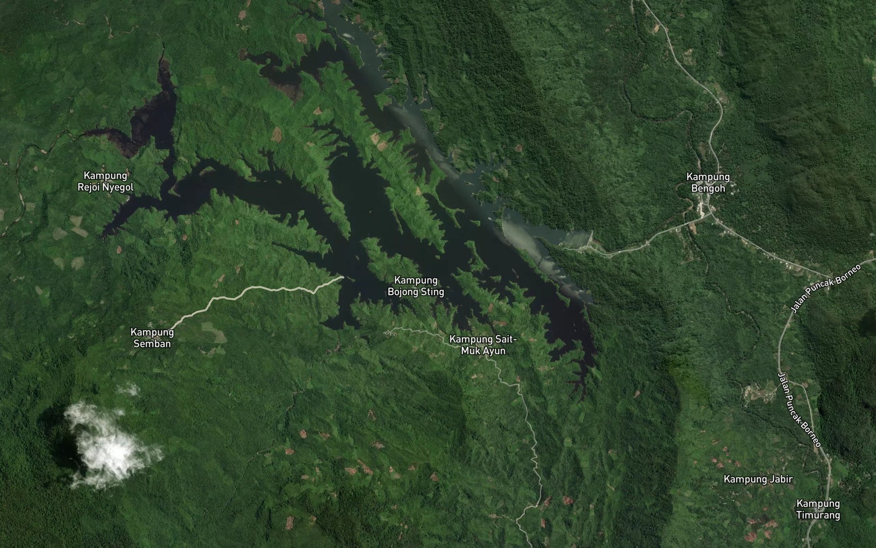 Satellite map of the Sungai Taba