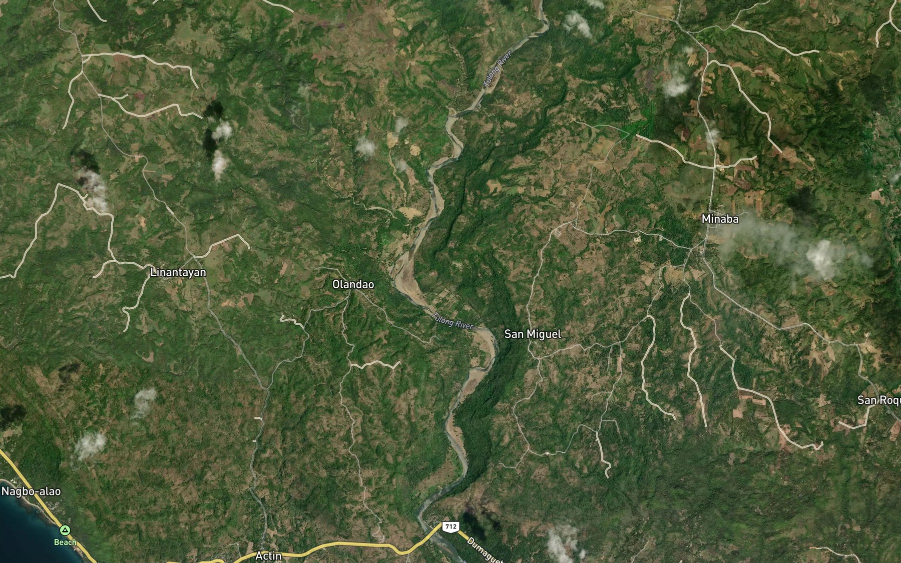 Satellite map of the Tayabanon River