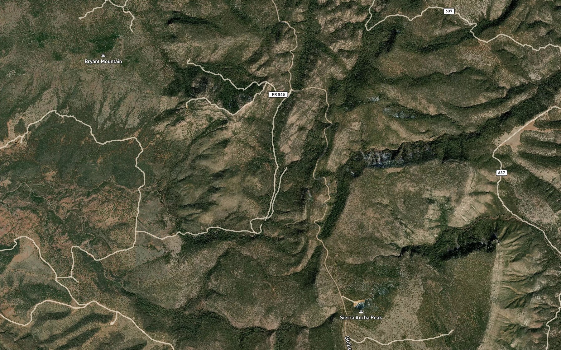 Satellite map of the Sparky Spring