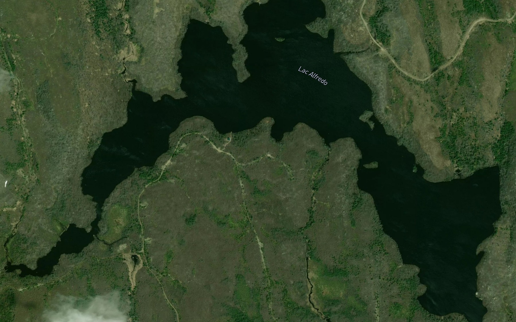 Satellite map of the Lac Alfredo