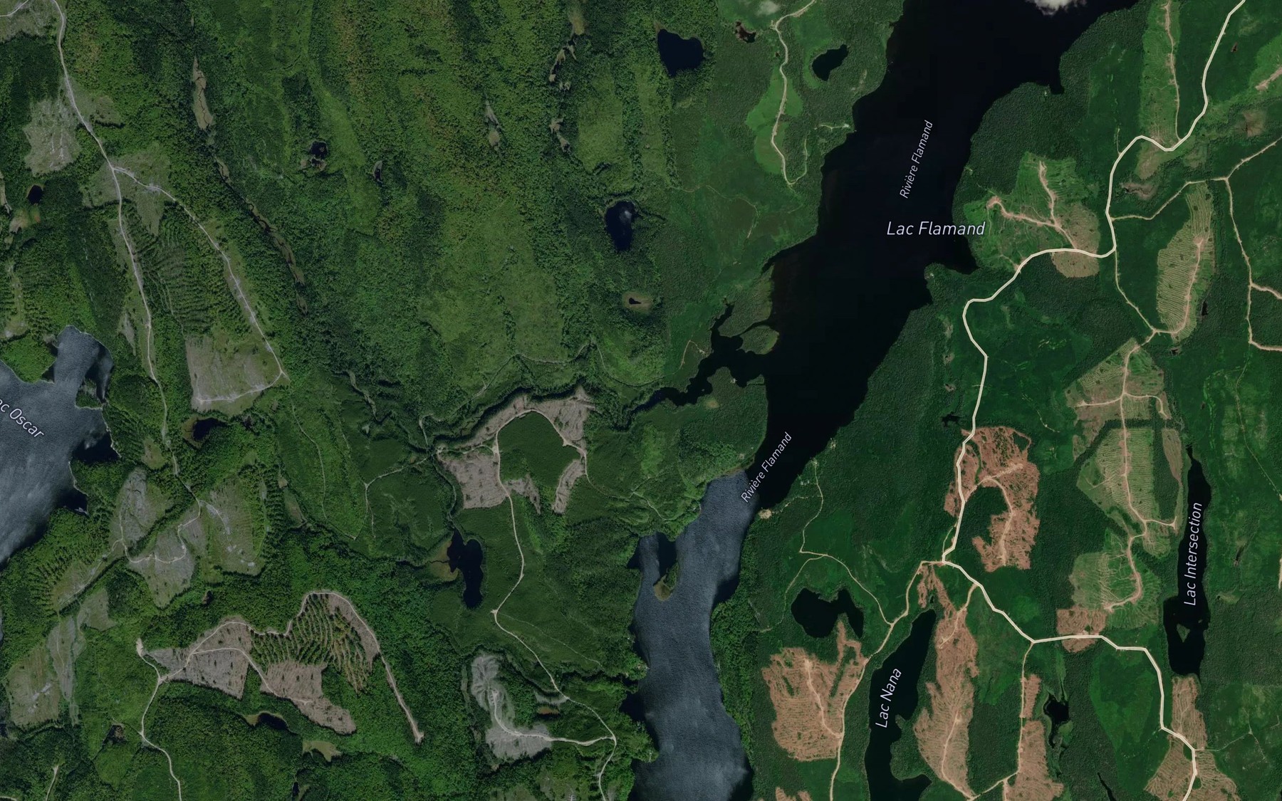 Satellite map of the Ruisseau Smith