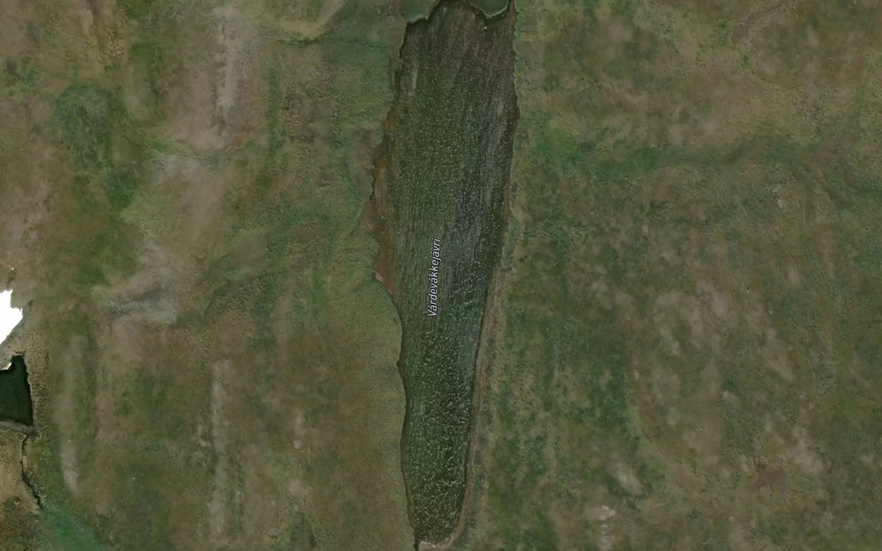 Satellite map of the Vardevaggejavri