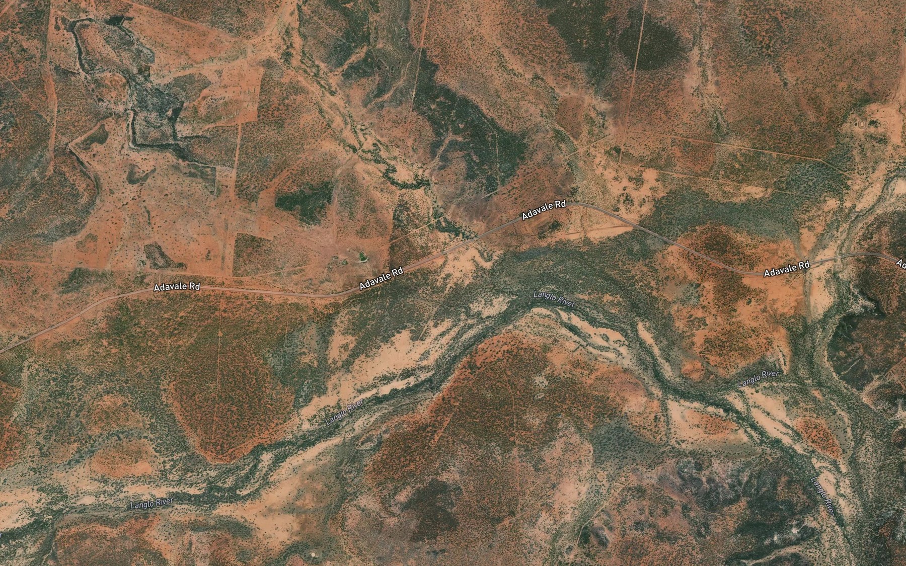 Satellite map of the Box Creek