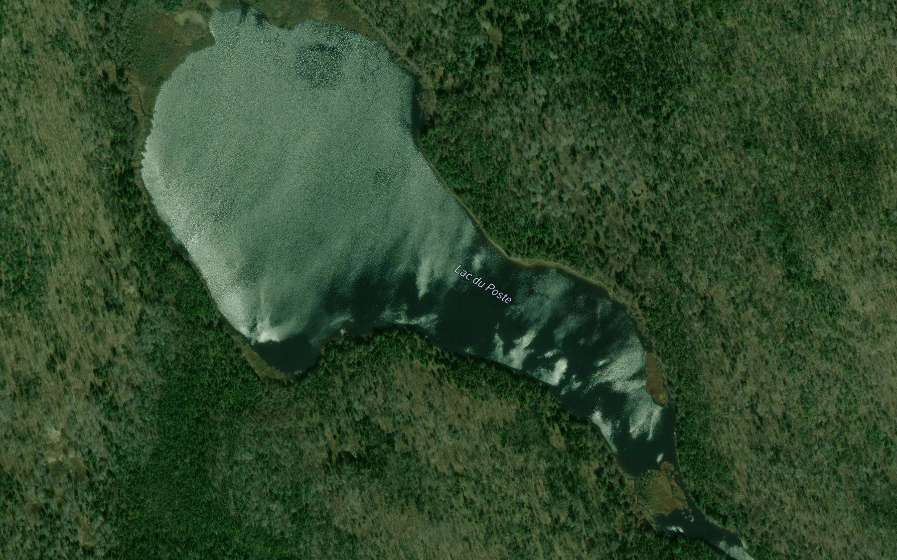 Satellite map of the Lac du Poste