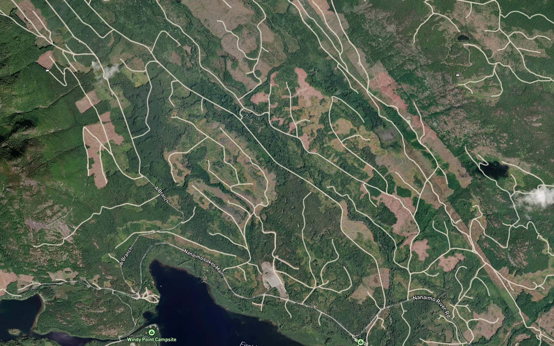 Satellite map of the Blackjack Creek