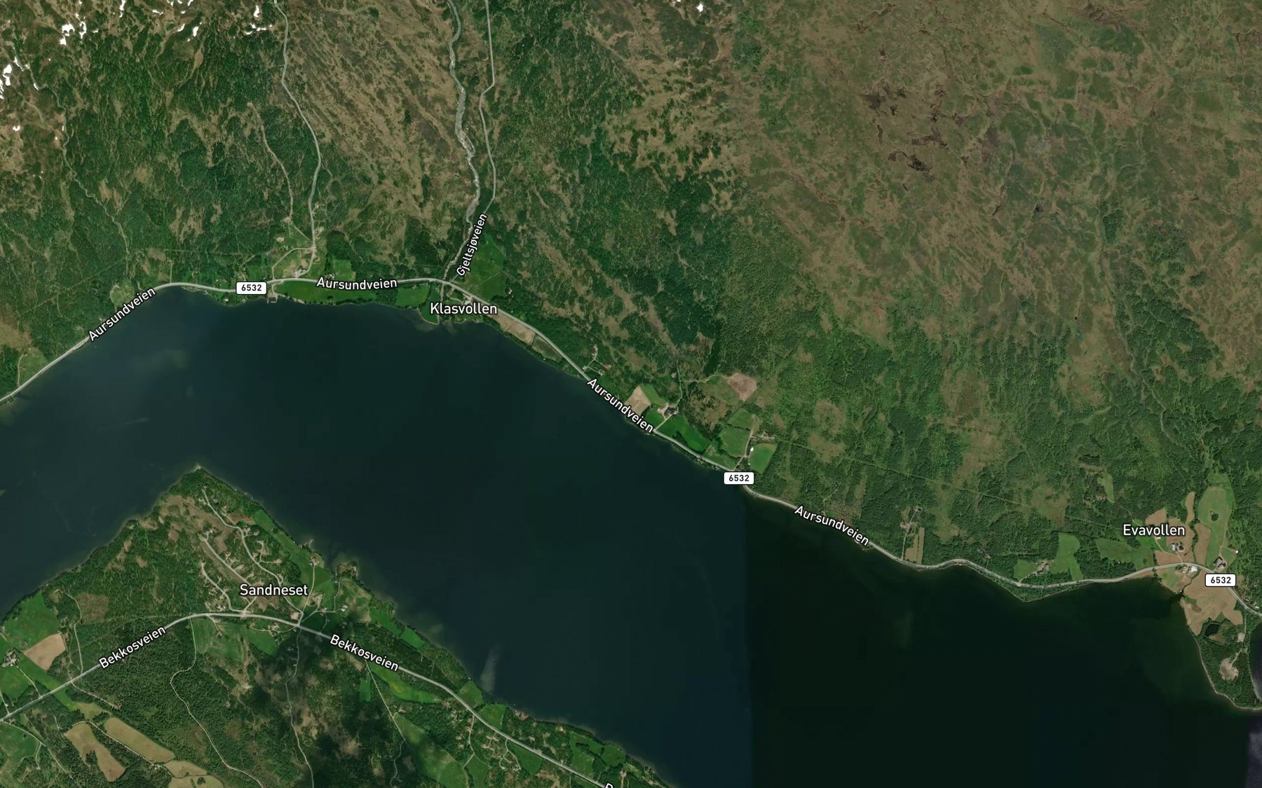 Satellite map of the Sjolaubekken