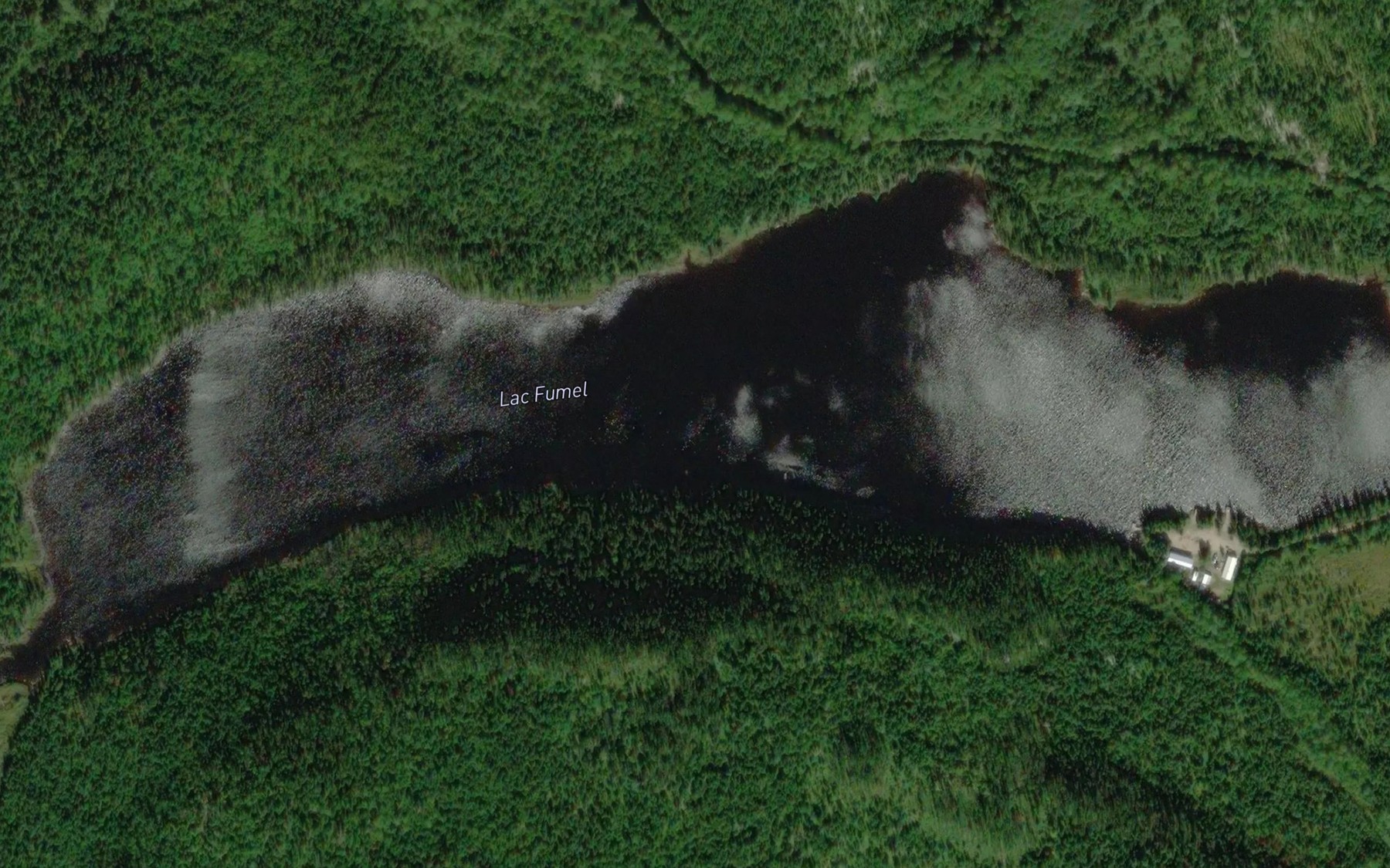 Satellite map of the Lac Fumel