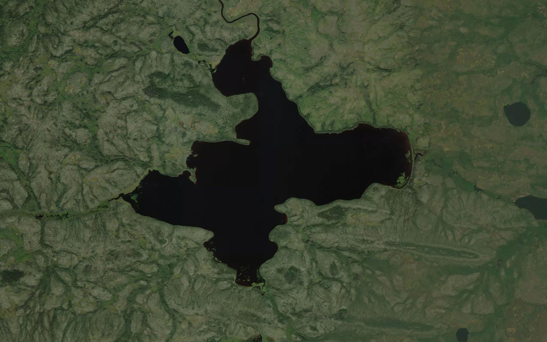 Satellite map of the Carscadden Lake