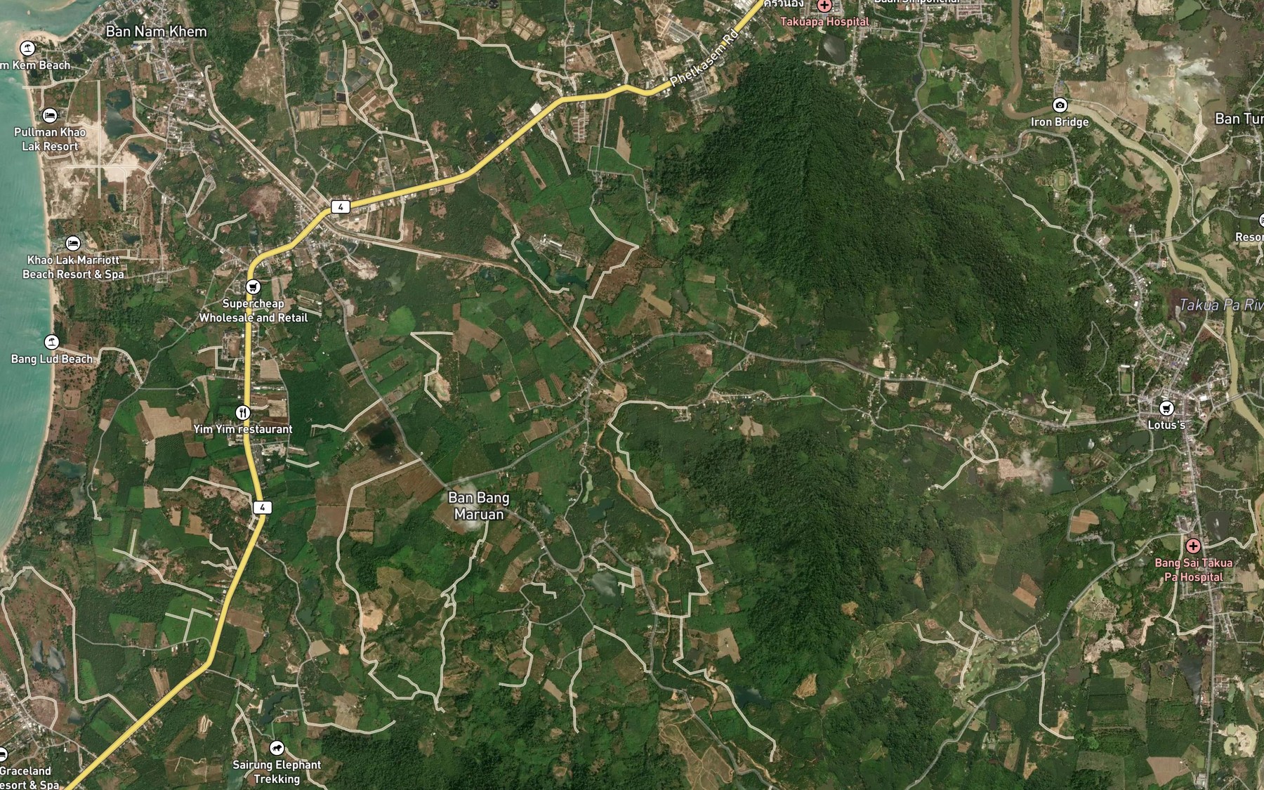 Satellite map of the Khlong Pi