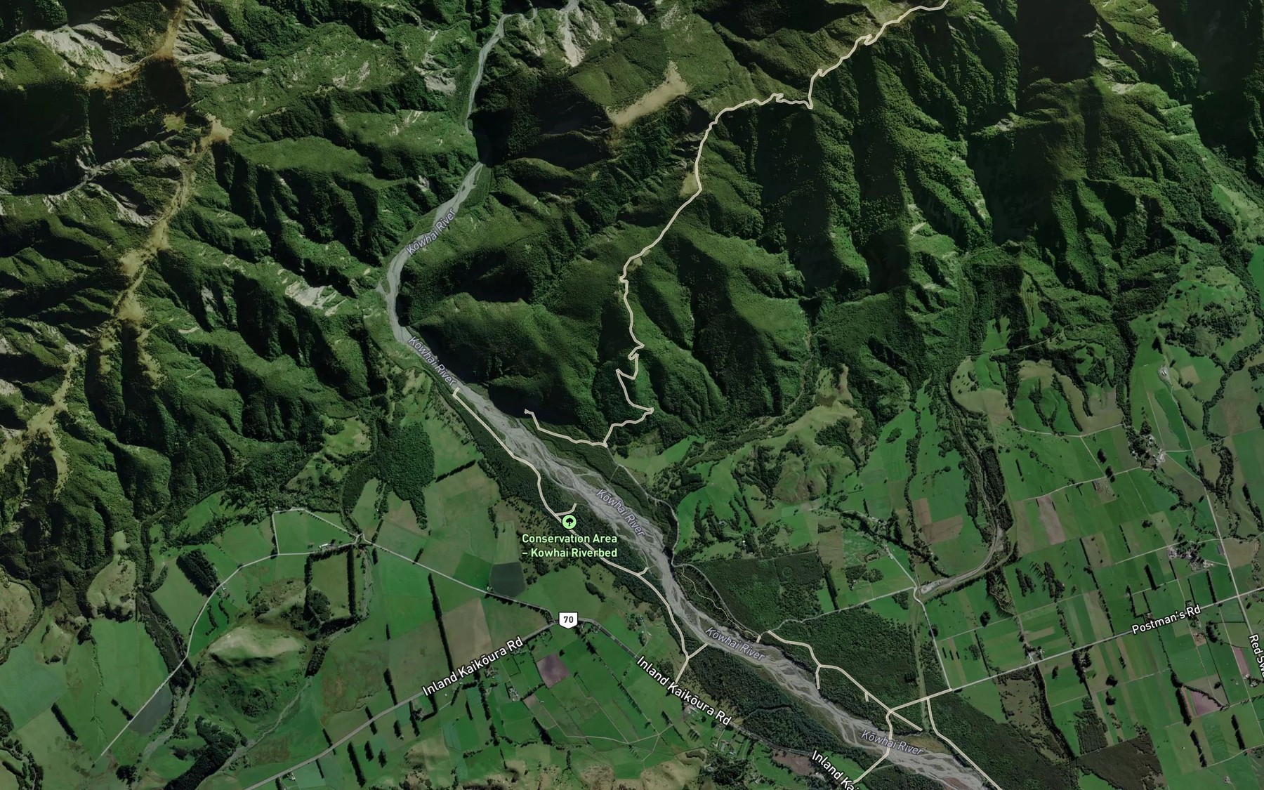Satellite map of the Goldmine Creek