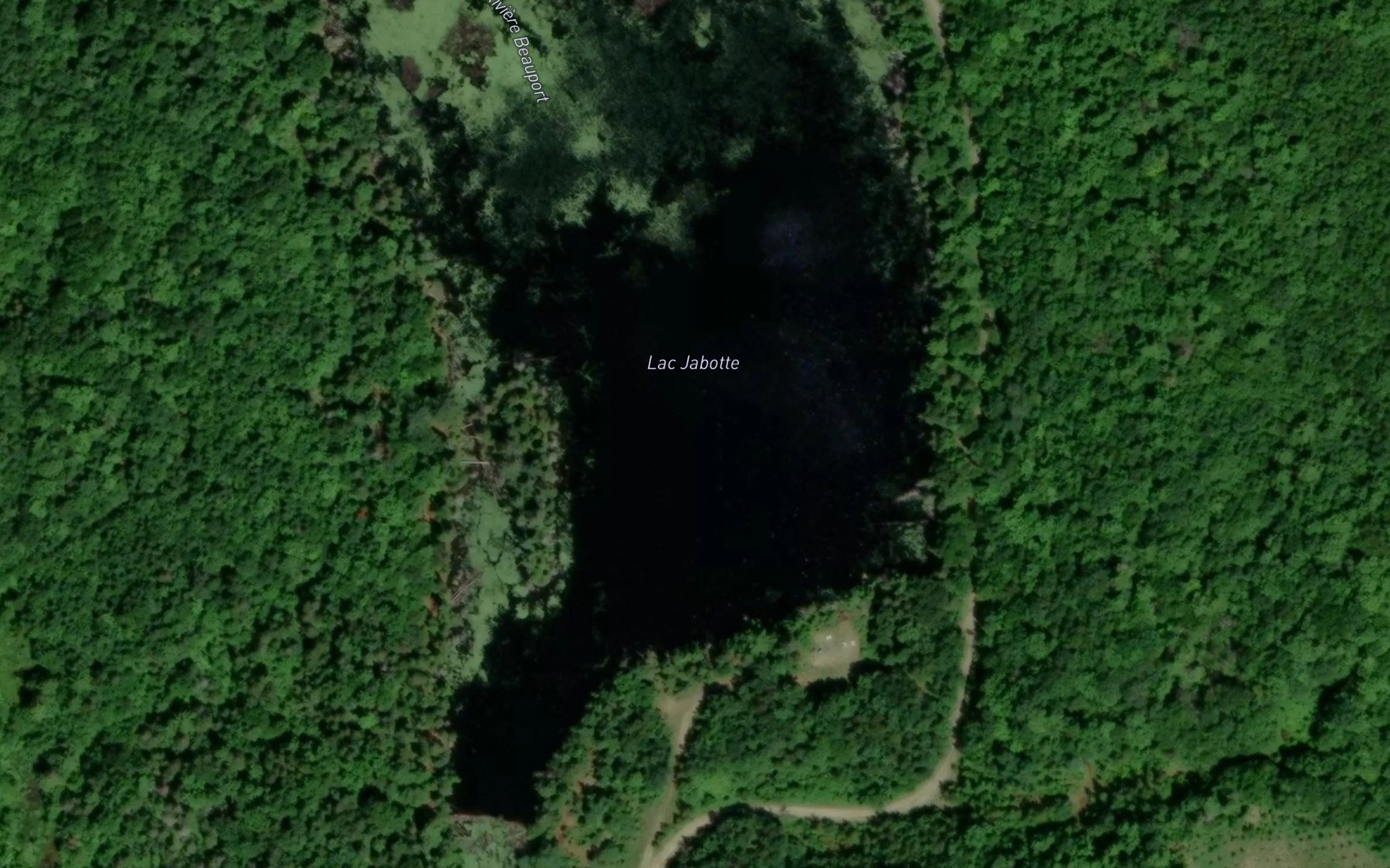 Satellite map of the Lac Jabotte