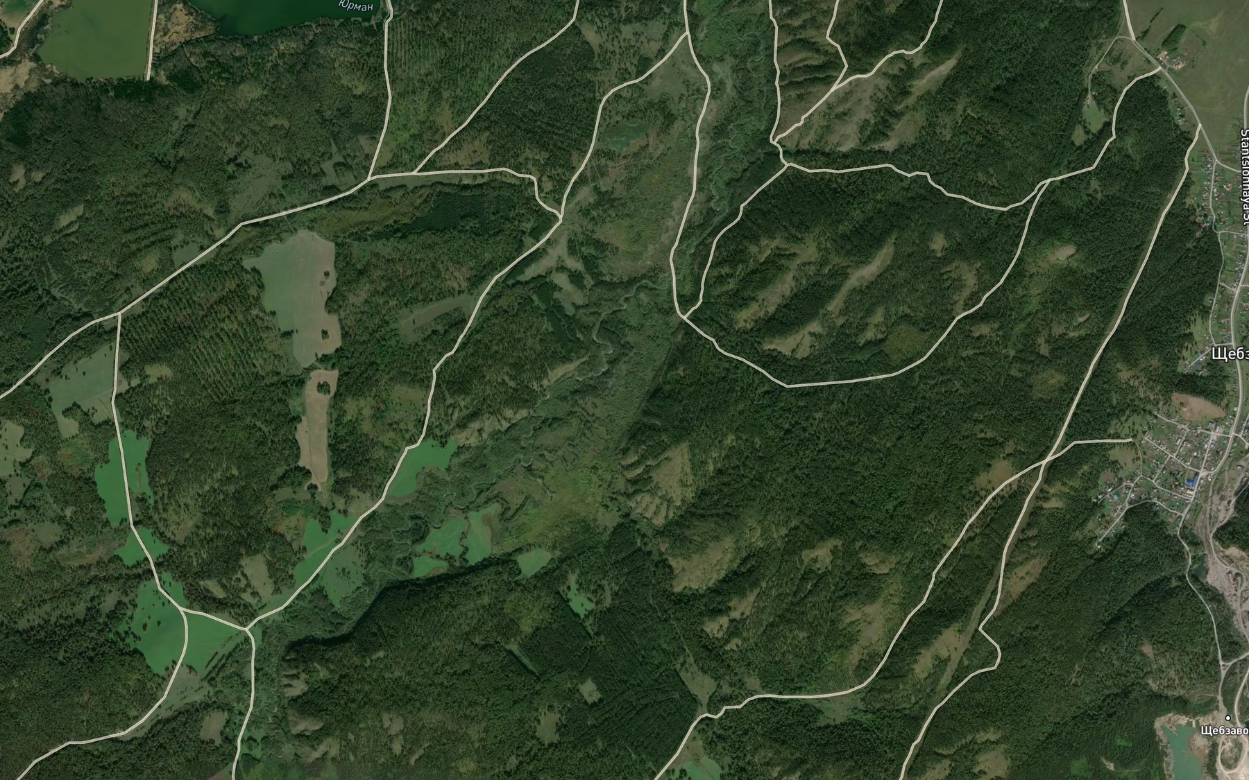 Satellite map of the Krasnoyarka