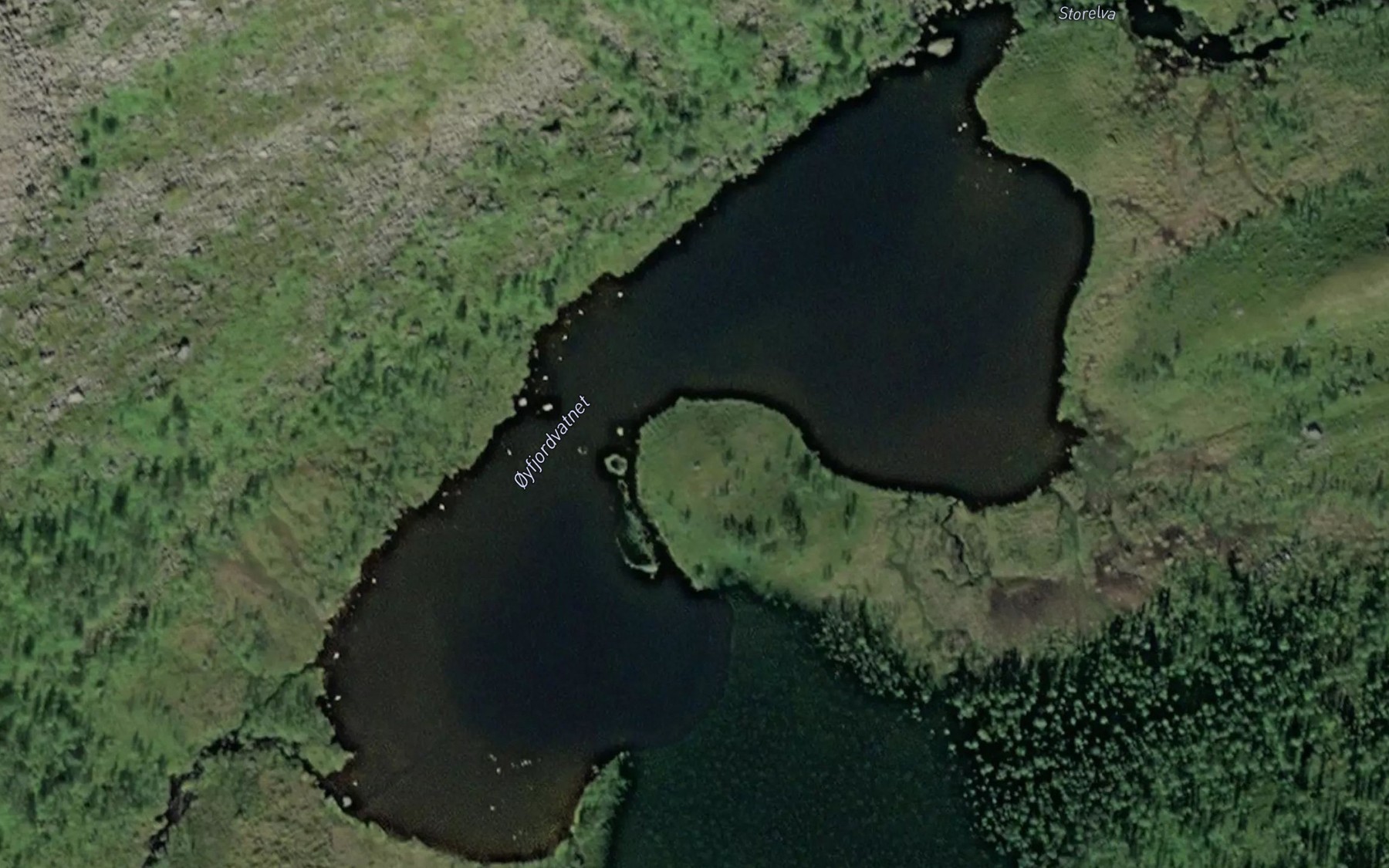Satellite map of the Oyfjordvatnet