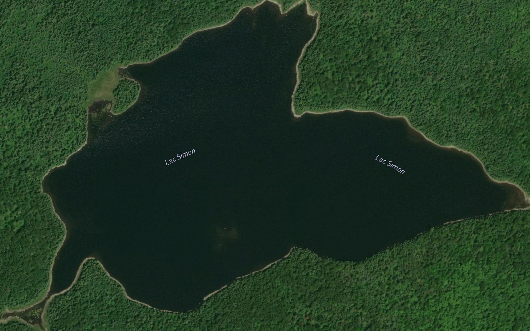 Satellite map of the Lac Simon