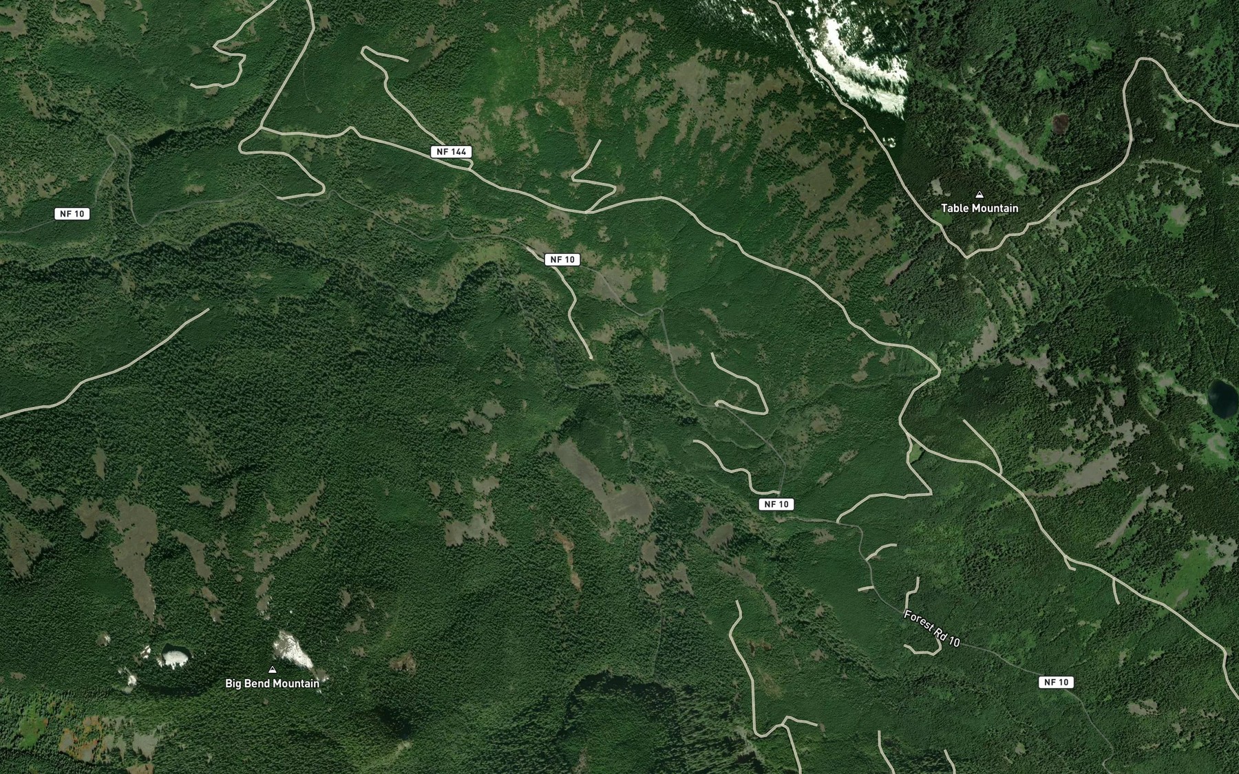 Satellite map of the Log Creek