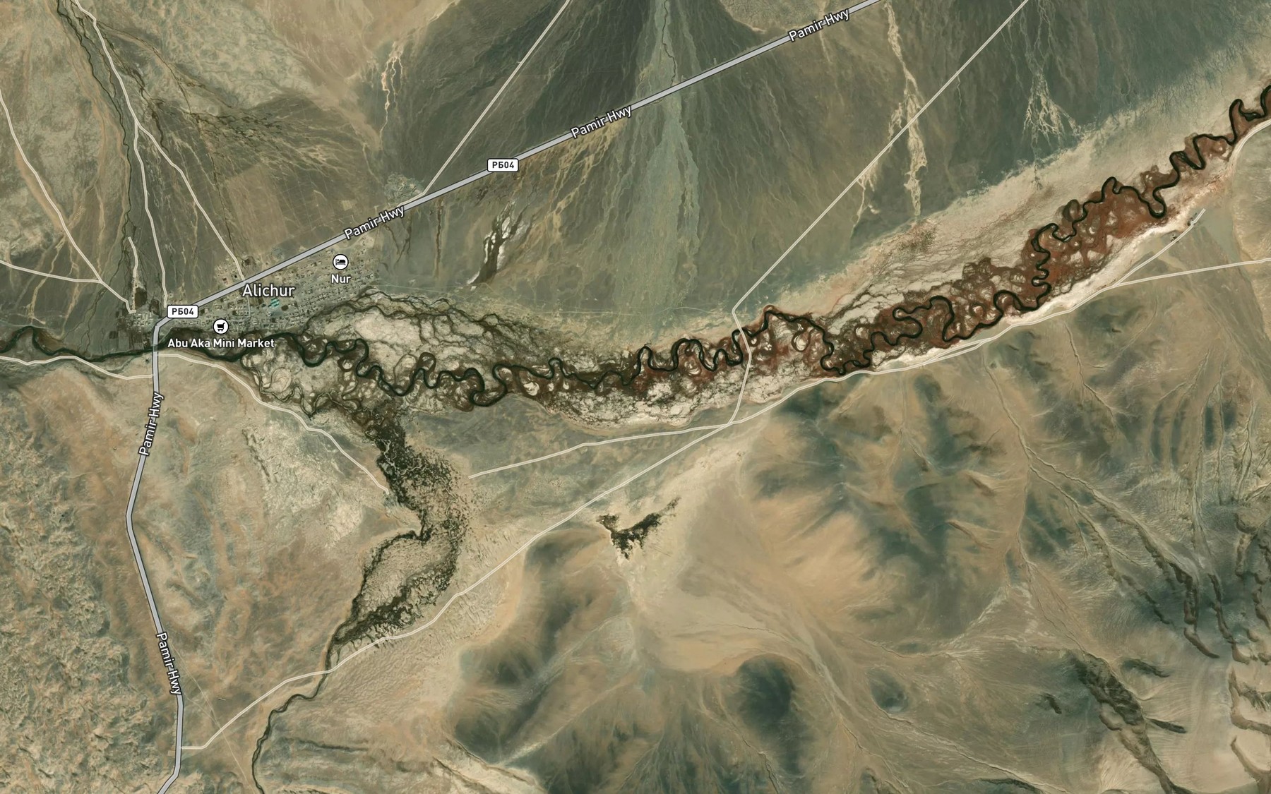 Satellite map of the Kulak-Keste