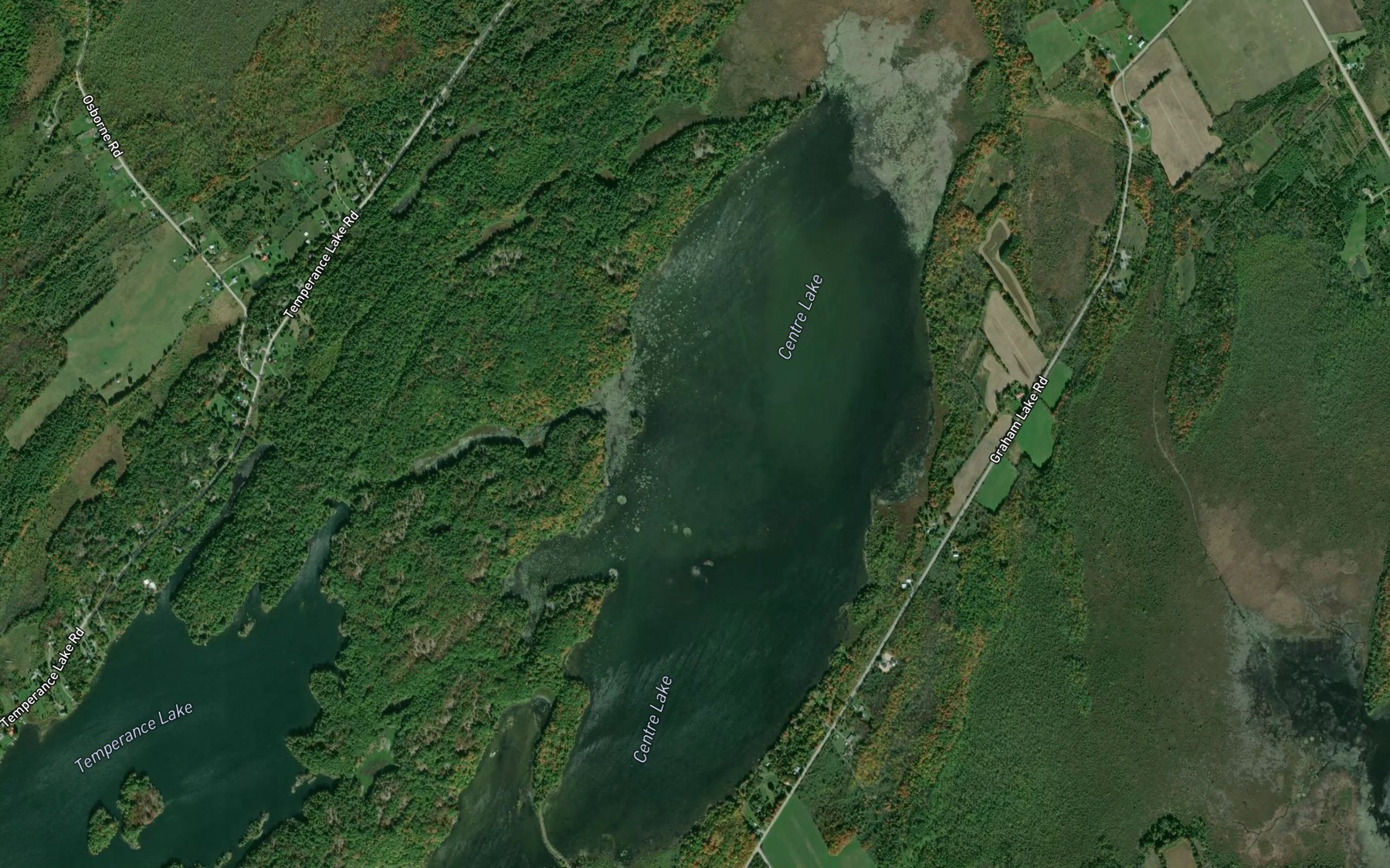 Satellite map of the Centre Lake