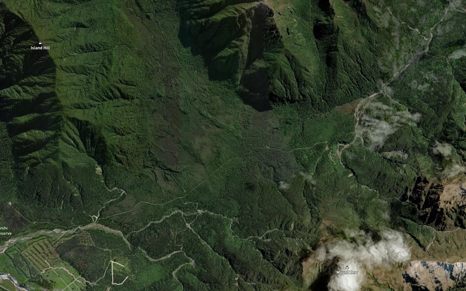Satellite map of the Kerrs Creek