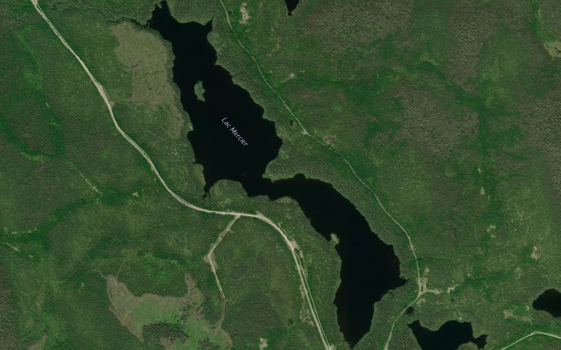 Satellite map of the Lac Mercier