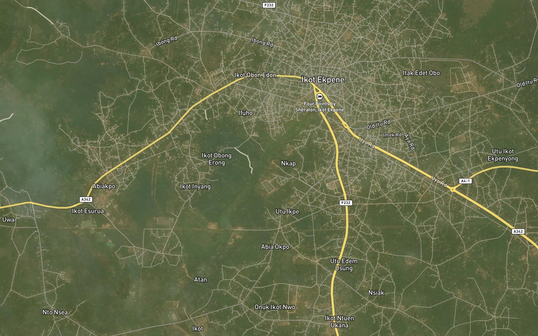 Satellite map of the Idim Nkap