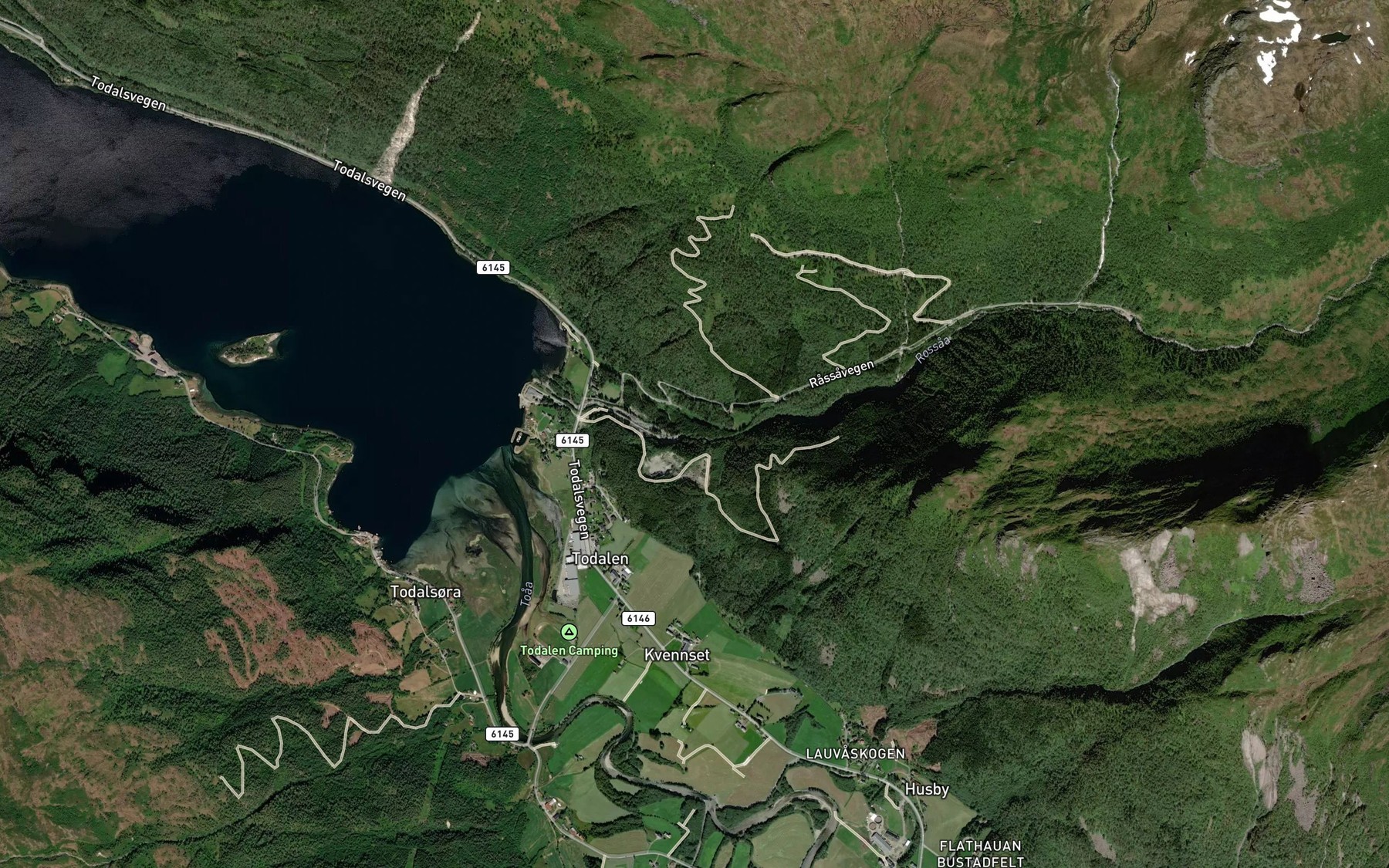 Satellite map of the Rosaa