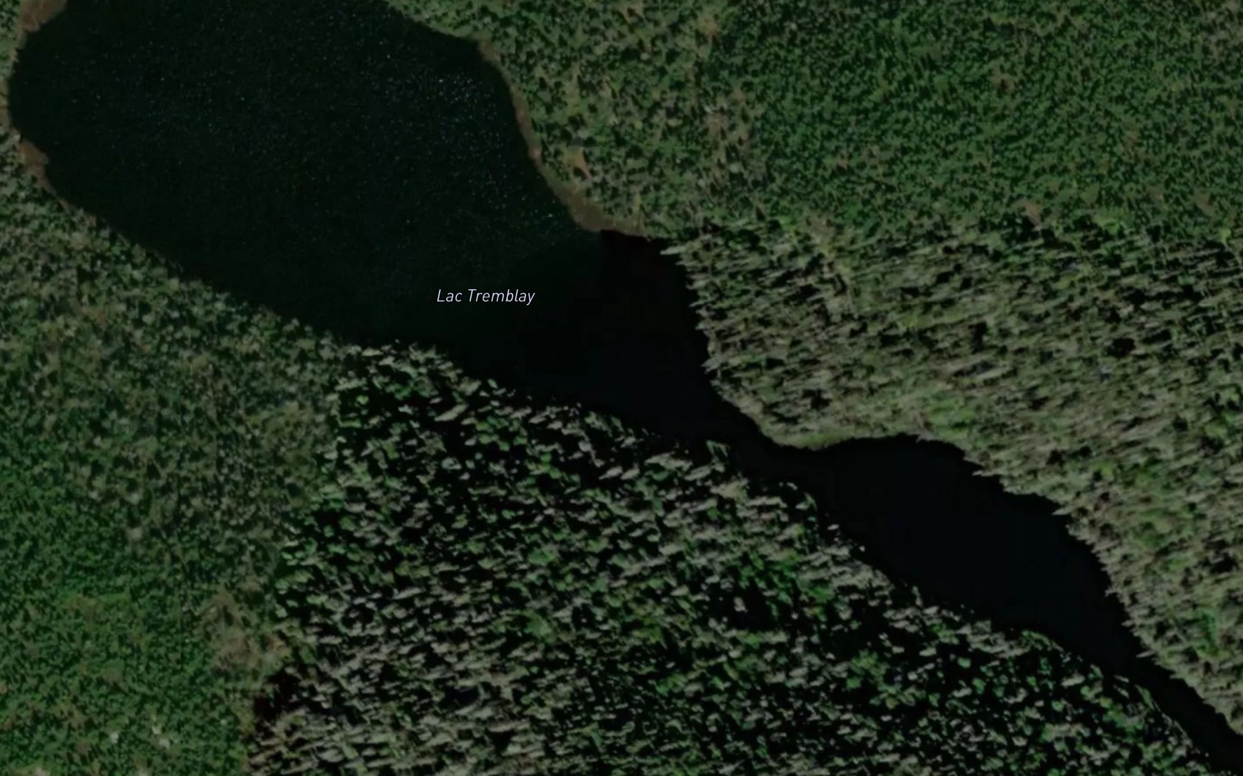 Satellite map of the Lac Tremblay