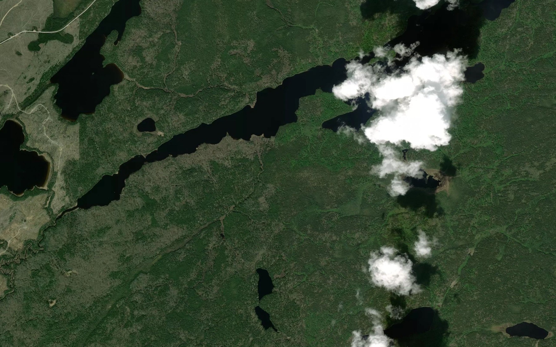 Satellite map of the Binson Creek